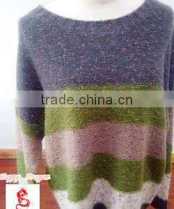 2014 Round Neck Long Sleeve Bohemian Style Sweater Tunic Dress thumbnail-1