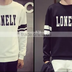 Cheap Printed Round Neck Long Sleeve Oversized Cool Men's Plain Printed Pullover Sweater Hoodie thumbnail-6