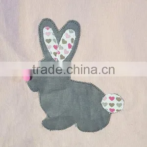 Girl Pinafore Dress Kids Easter Bunny Pink Dress thumbnail-3