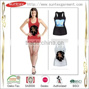 New Arrival Customized Women Tight Print Tank Top thumbnail-2