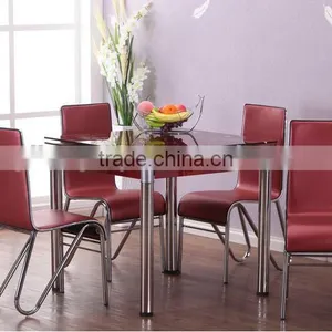 Modern Design Glass Extendable Dining Table thumbnail-3