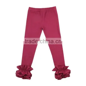 2017 New Style Cotton Hot Kid's Ruffle Pants Leggings Children Christmas Leggings thumbnail-6