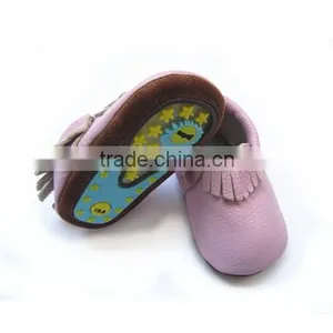 New Fashion Colorful Leather Baby Moccasins thumbnail-3