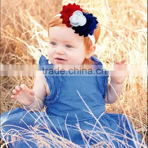Boutique Girls 4th of July Headband Wholesale, Shabby Flower Headband Artificial thumbnail-1
