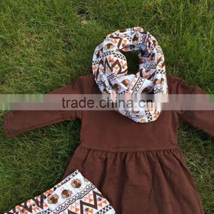 FALL OUTFITS Girls 3 Pieces Sets With Scarf Girls Thanksgiving Girls Boutique Clothes Thanksgiving Children Boutique Clothing thumbnail-2