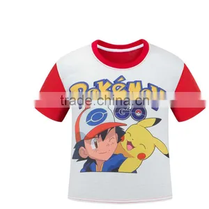 New Kids Boys Girls Toddlers Pokemon GO Cute Pikachu Cartoon Tops T Shirt Tees thumbnail-1