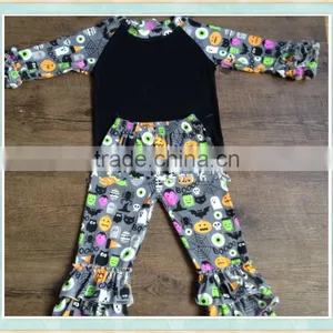 Factory Price Sales Wholesale New Design Girls a Halloween Boutique Cartoon Demons Outfits Baby Clothes thumbnail-1