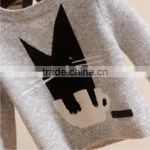 Cat Cartoon Sweater Woolen Sweater Designs For Children thumbnail-2