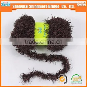 China Worsted Novelty Yarn Factory Cheap Wholesale 100 Polyester Furry Coral Yarn for Scarf thumbnail-1