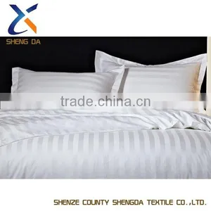 100% Cotton Satin Stripe Fabric for Home Textile and Hotel Beddings thumbnail-1