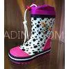 Polka Dots Children Rubber Half Rain Boots With Cover Waterproof thumbnail-1