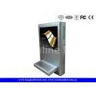 Modern Slim Wall Mount Kiosk With 15 Inch Touch Screen Monitor And Metal Keyboard Optional thumbnail-1