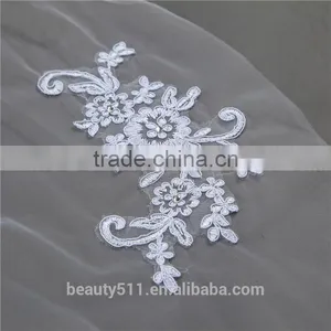 2017 Wholesale Bridal Lace Veils Hot Sale Short Elegant Bridal Wedding Veils Short Tulle Wedding Bridal Veils HL06 thumbnail-5