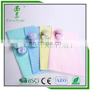 Kitchen Use Wave Printed Spunlace Nonwoven With Multicolor thumbnail-2
