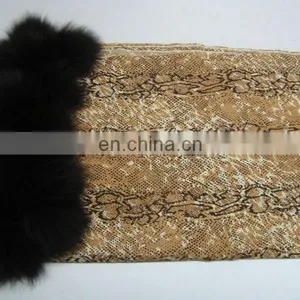 Animal Prints Pashmina Shawls With Fur Ball thumbnail-1