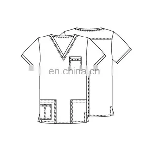 Fashionable 65%Polyester 35%Cotton Material Nurse Uniform Designs thumbnail-2