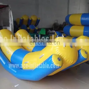 China PVC Tarpaulin Inflatable Flying Fish Tube / Inflatable Water Games Flying Banana Boat For Sea thumbnail-2