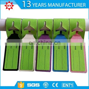 Custom Made Wholesale Leather Tag Airplane Shaped Luggage Tag thumbnail-4