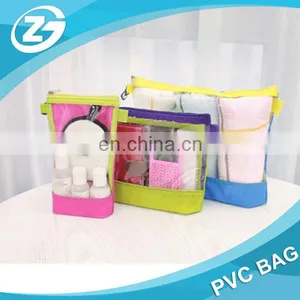 Multicolor Light High Quality Girl Woman Zipper Top PVC Cosmetic Bag thumbnail-5