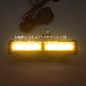 2-COB White Amber Yellow Light Emergency Suction Dash Windshield Warning Strobe Flashing LED Construction thumbnail-2