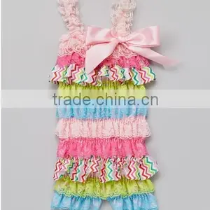 Details About Satin Ruffle Petti Romper Hearts Polka Dots Print Straps Photo Medium 6-18M thumbnail-1