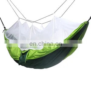 Ultra-Light Portable Camping Hammock With Mosquito Net Large Space Travel Camping Hiking Trip Parachute Hammock thumbnail-2