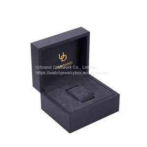 High Quality Luxury Black Wooden Single Watch Packaging Box With Custom Logo thumbnail-1