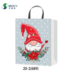Luxury Cheap Wholesale Custom Logo White Cardboard Christmas Gift Bag Clothes Shopping Bag thumbnail-1