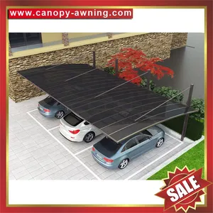Outdoor Alu Aluminum PC Polycarbonate Cantilevered Braces Carport Park Car Shelter Canopy Awning Cover for Sale thumbnail-1
