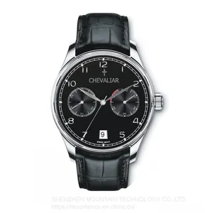Stainless Steel Fashion Watches Man Chronograph Watch Genuine Leather Gift Watch thumbnail-1