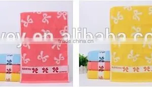 Bowknot Design 100% Cotton Wholesale Price Terry Baby Bath Towel / Customized Beach Towel thumbnail-6