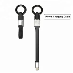 Mini Portable Mfi Certified 8pin Keychain USB Cable Fast Charging 15cm Data Charger for IPhone 7/8/X thumbnail-2