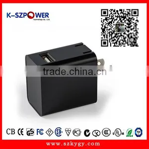 2016 G-series 10.5W K- 052100 5v2.1a Ygy Power Folding Type US Pins One USB Port 5v Charger With CE UL GS thumbnail-1