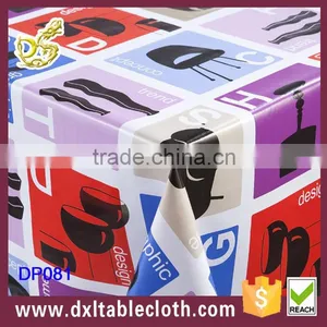 #DP081 Plastic Printed Eco-friendly Vinyl Table Mat Complete Set thumbnail-1