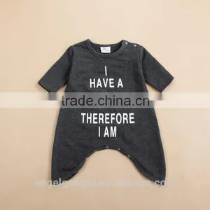 Lovely Style Plain Baby Clothes Romper Bidysuit With Mustache AG-LA0026 thumbnail-3