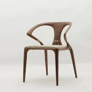 2023 New Design Armchair With Great Sensuality Carved in Wood thumbnail-1