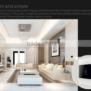 3 Gang Crystal Glass Panel Electronic Touch Smart Home Switch thumbnail-2