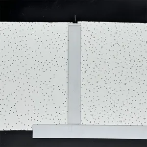 Eco Friendly Mineral Wool Acoustic Ceiling Panel Sound Control False Ceiling Tile for School and Library thumbnail-1