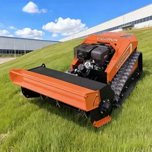 Industrial Grade Automatic Gasoline Electric Hybrid Flail Mower With Track-Mounted Blades for Lawn Grass Disposal-Vigorun Tech thumbnail-1