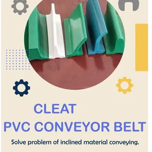 PVC Conveyor Belt Cleats Prevent Material Spillage. thumbnail-1