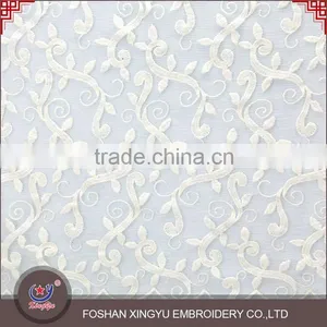 Factory Direct Supply Hot Selling Embroidered Applique Lace Chiffon Fabric With a Light Texture thumbnail-2