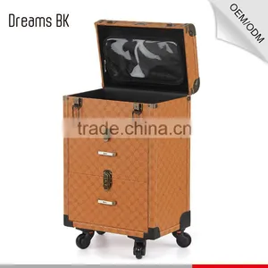 2016 Guangzhou Factory Supplier High Quality Trolley Makeup Case With Lights and Mirror thumbnail-4