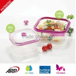 500ml Silicone Food Storage 100% Platinum Silicone, BPA FREE, FDA, LFGB, DGCCRF thumbnail-1