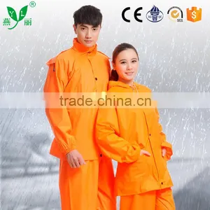 YANLI 100%waterproof,orange Safety Pvc Vinyl Reflective Raincoat /reflective Raincoat for Adult thumbnail-1