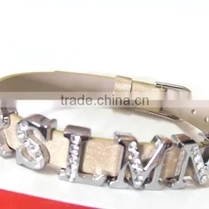 8MM pu Leather Bracelet for 8MM DIY Slide Charms or Letters 2015 Hot Sell thumbnail-1