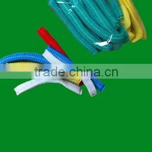 Disposable PP 12g/m2 Non Woven Plated Caps Mob Caps 18" 19" 20" 21" 24" Single or Double Elastic Latex Free thumbnail-1