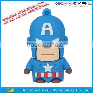 Cartoon USB Flash Memory 2.0 Captain America USB Flash Driver U Disk thumbnail-1