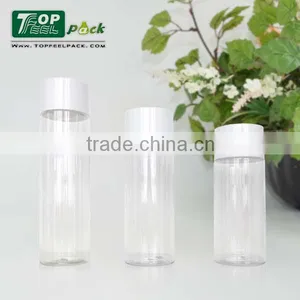 High Quality 150ml PET Round Plastic Transparent Shampoo Body Lotion Bottle With White PP Cap thumbnail-1