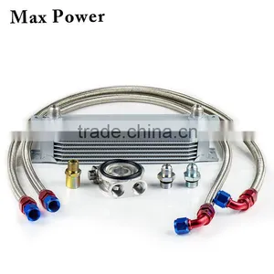 Universal MOCAL 9 Row Oil Cooler With Oil Sandwich Thermostat AN8/AN10 Hose Fitting Cooler Kits thumbnail-1