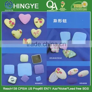 Uneven Shape Fabric Covered Button -- F1411 thumbnail-1